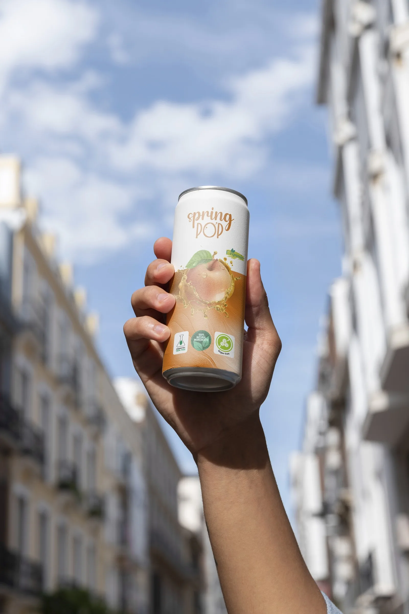 Spring Pop can, front