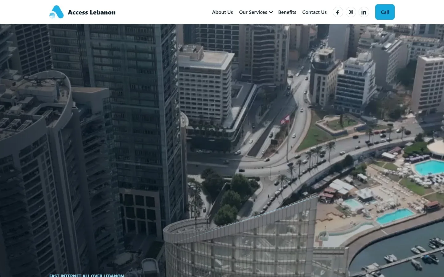 Access Lebanon rebuilt home page, desktop