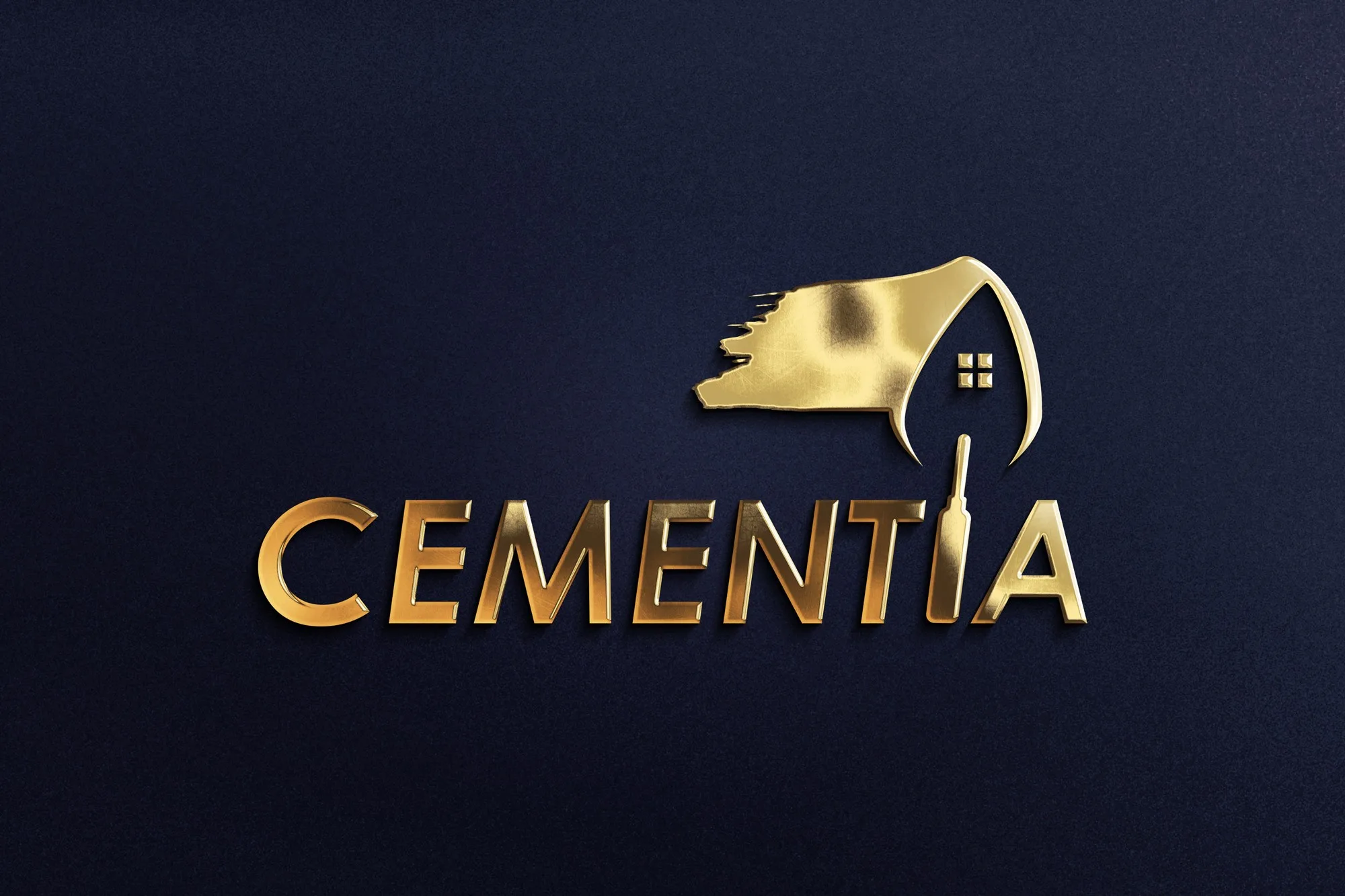 Gold Cementia sign