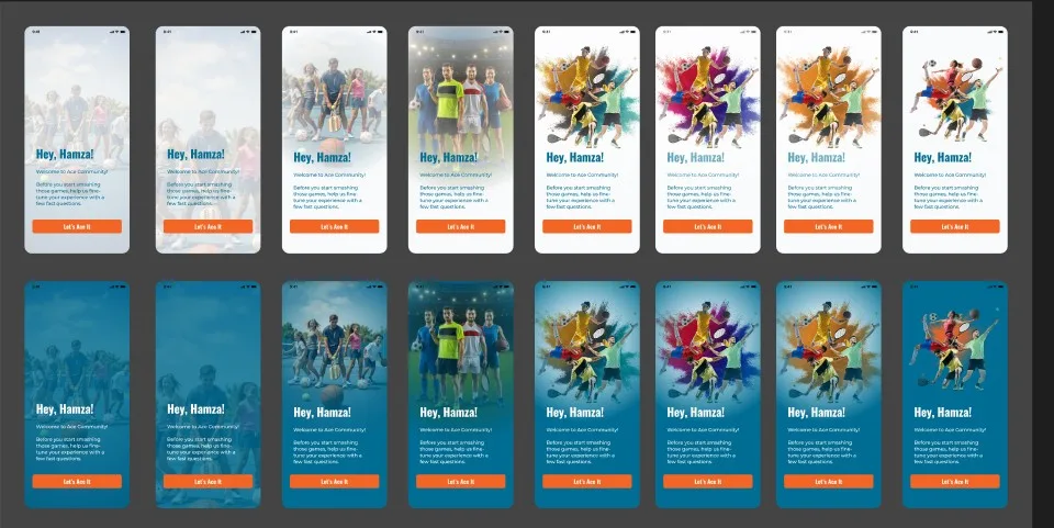 Onboarding screens
