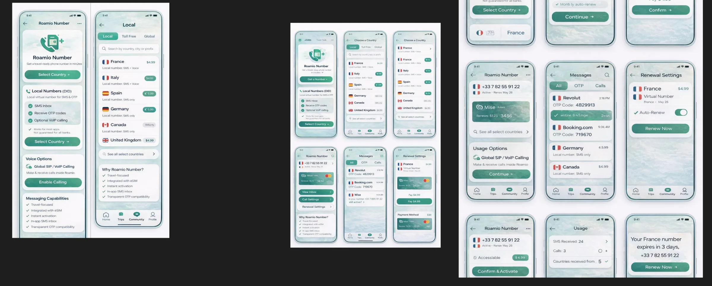 Country catalogue and plan cards