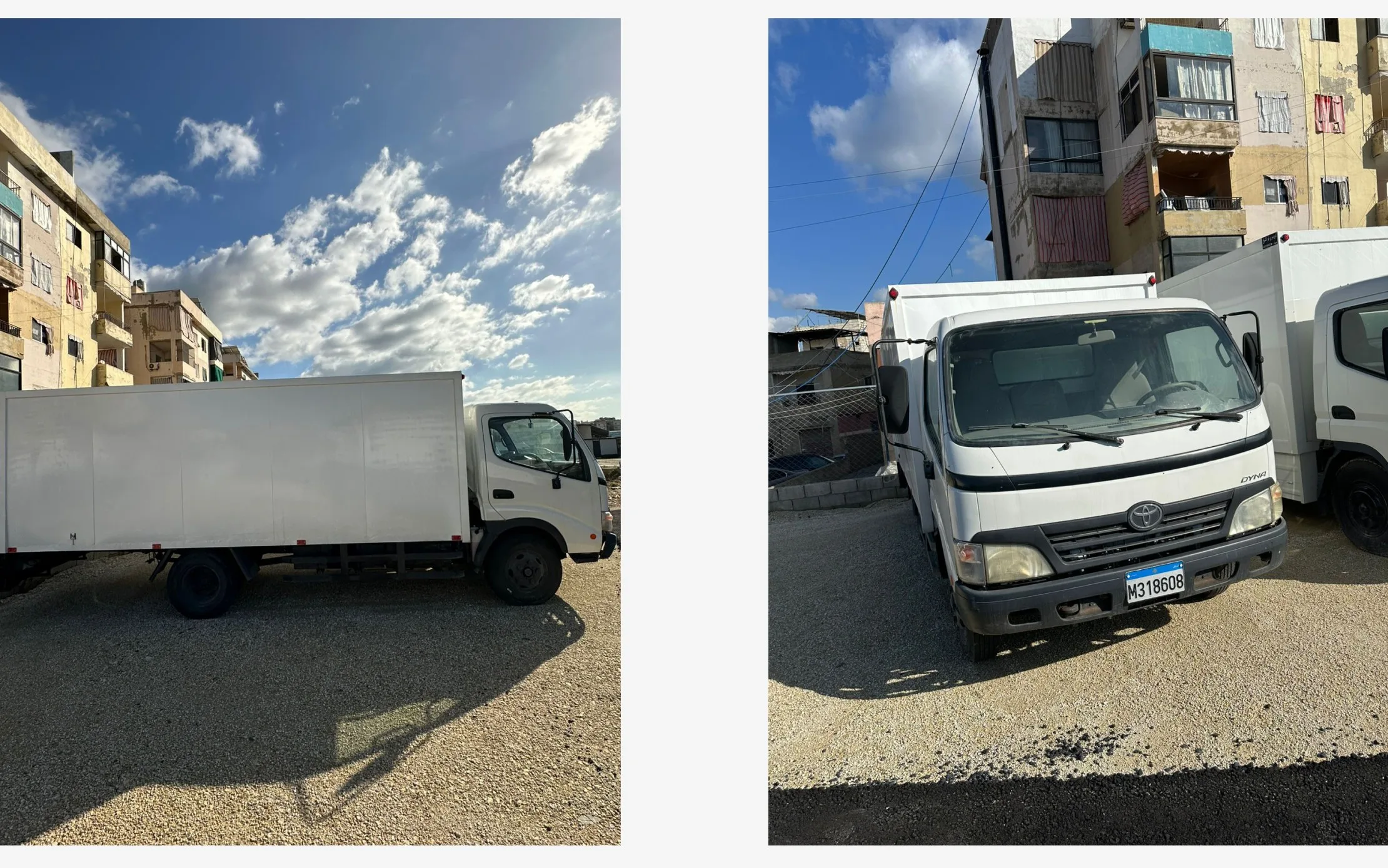 The company’s trucks before the livery