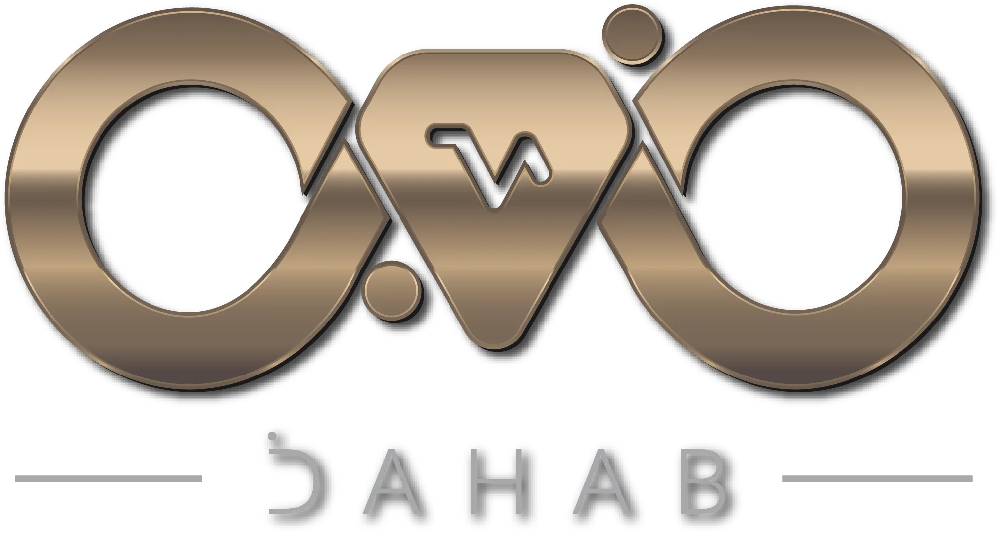 Dahab logo, brushed gold