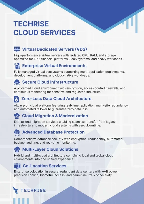 Techrise cloud services page