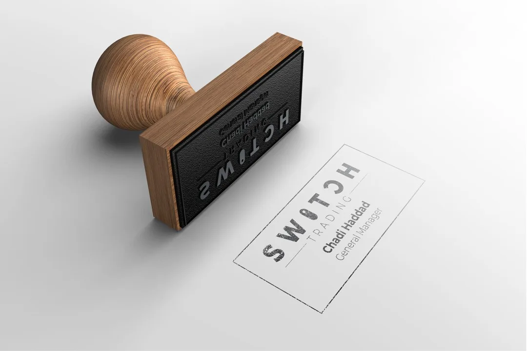 Rubber stamp mockup