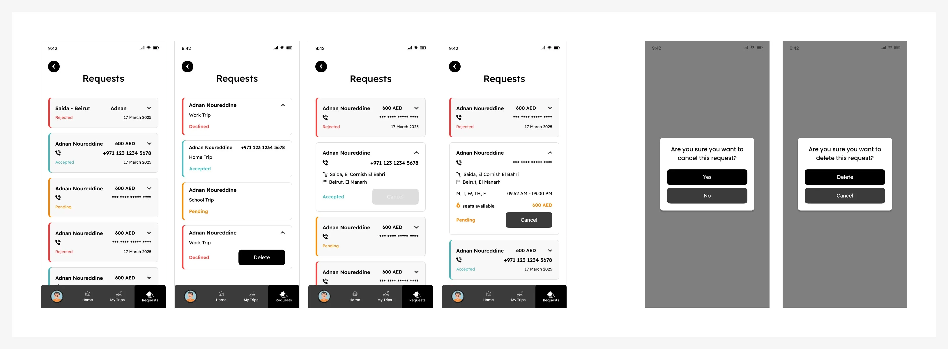 Passenger requests