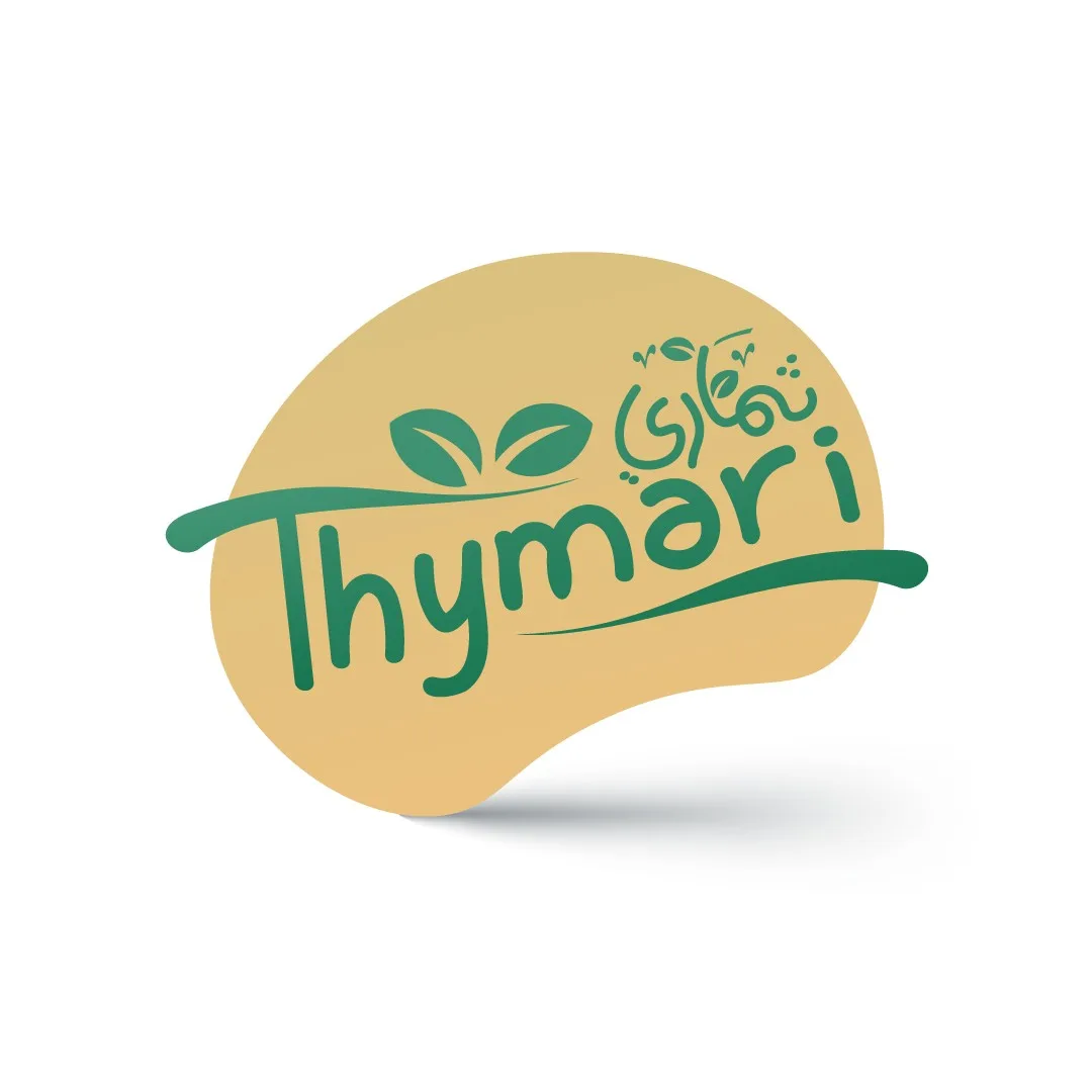 Thymari Latin wordmark on cream