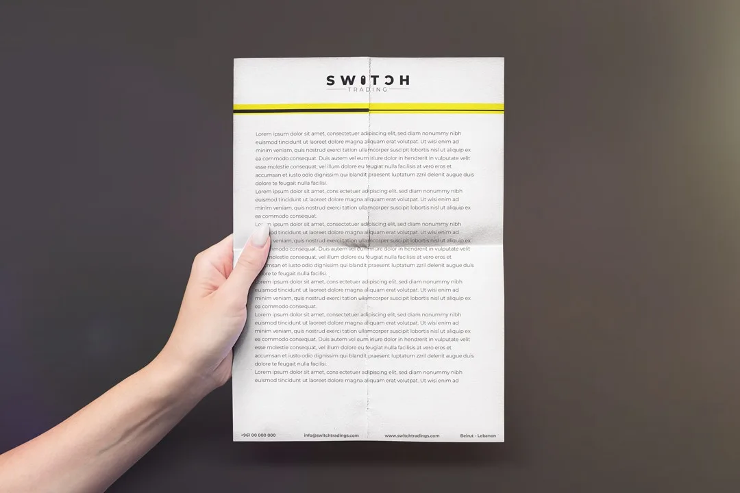 Letterhead with technical illustration