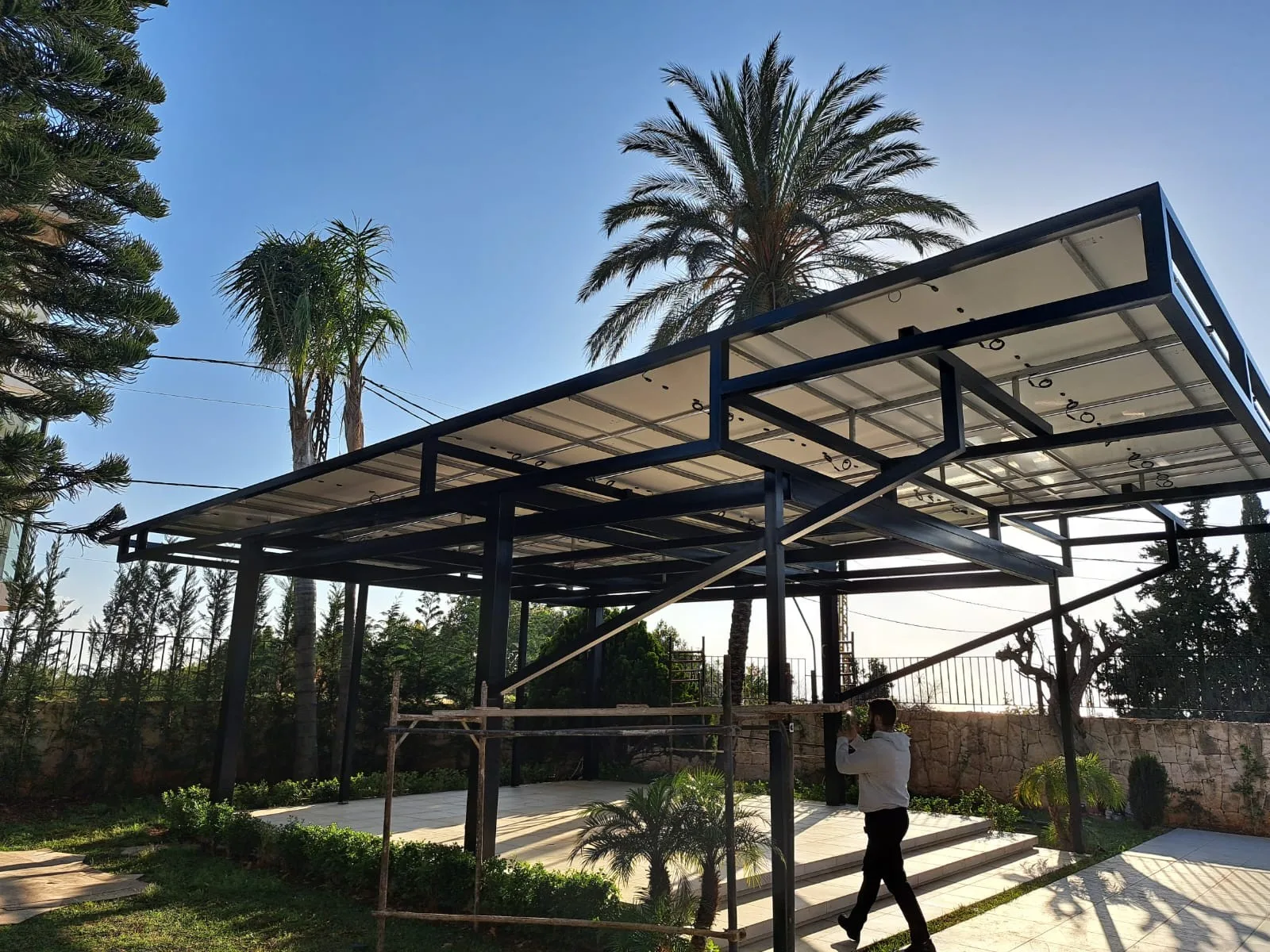 Solar panels installed on a rooftop in Lebanon